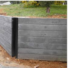 Blackwood charcoal concrete sleeper wall