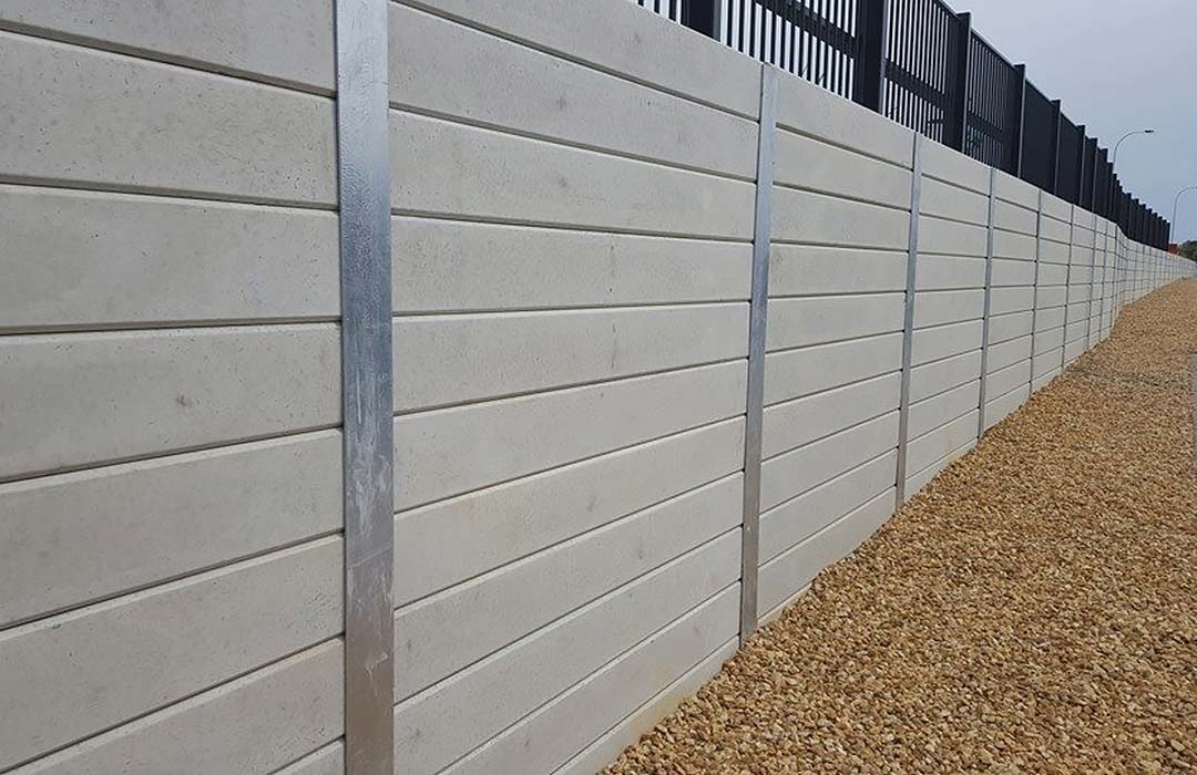 Lonsdale concrete sleeper retaining wall